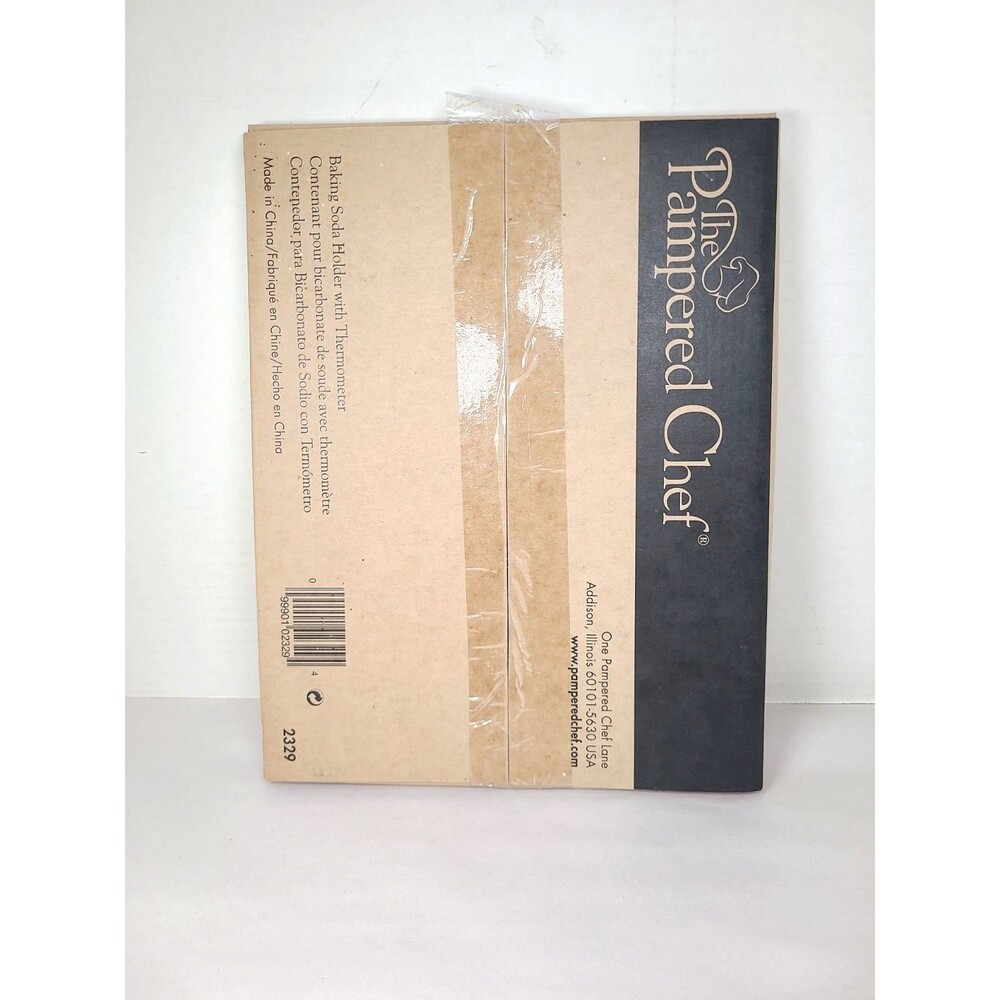 NEW Pampered Chef Baking Soda Holder w/ Thermometer Fridge Use #2329 Retired - Picture 2 of 3
